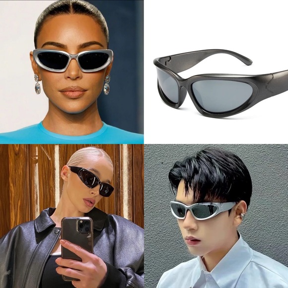 2 Sunglasses, Black and Platinum - Picture 3 of 3